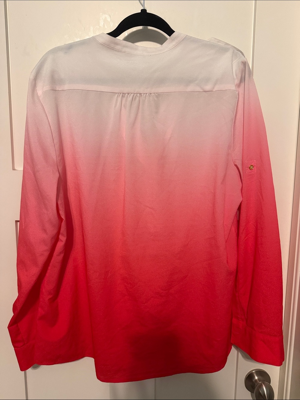 Calvin Klein Pink to White Ombre Zip-Front Tunic - Picture 4 of 4